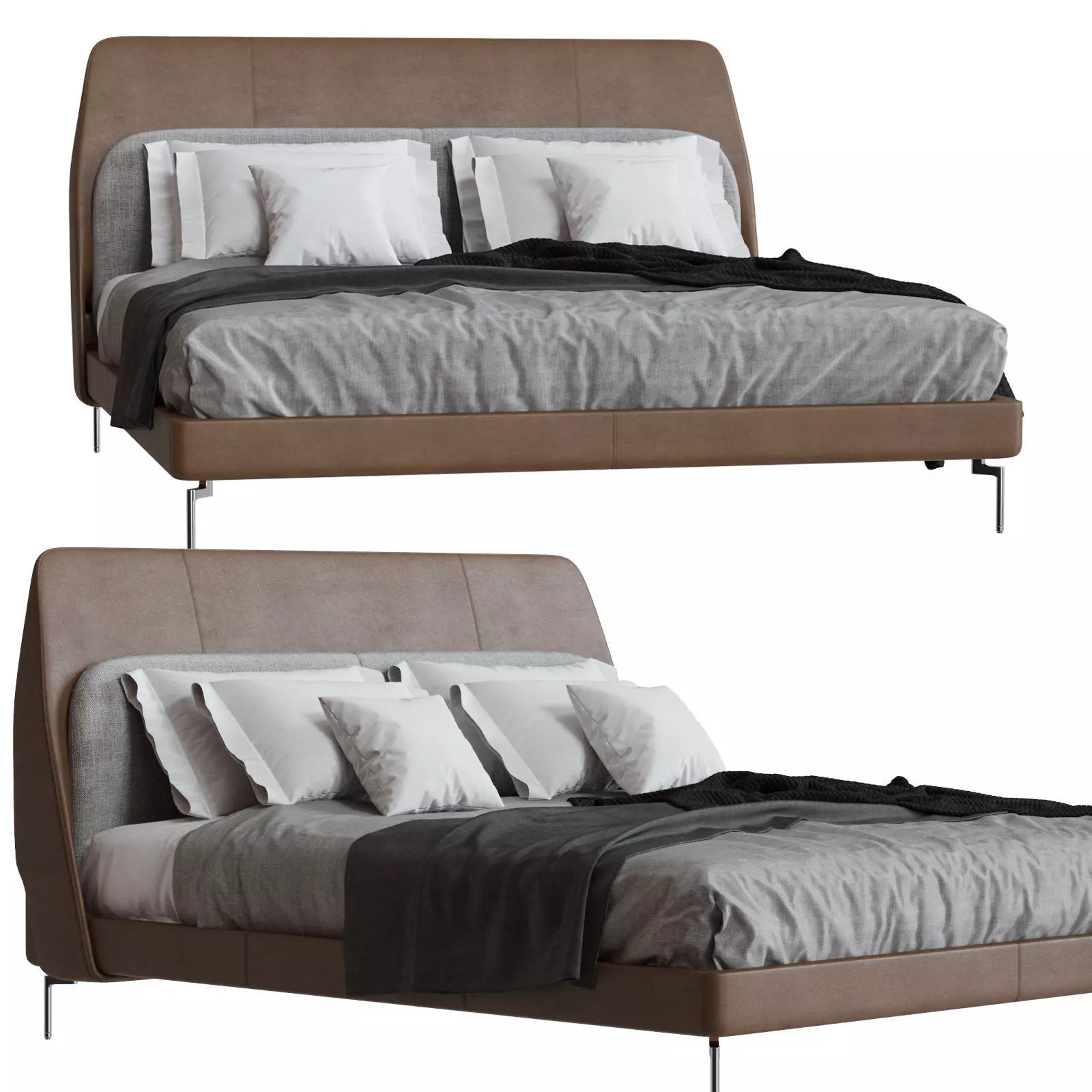 Beds set 3D model_3