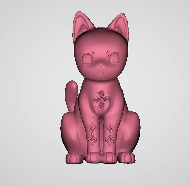 Turbo Granny Lucky Cat 3d printable model  3D print model_4
