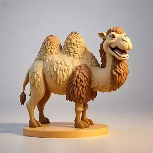 2305Laughing Camel  3D Printed Full Figure Statue