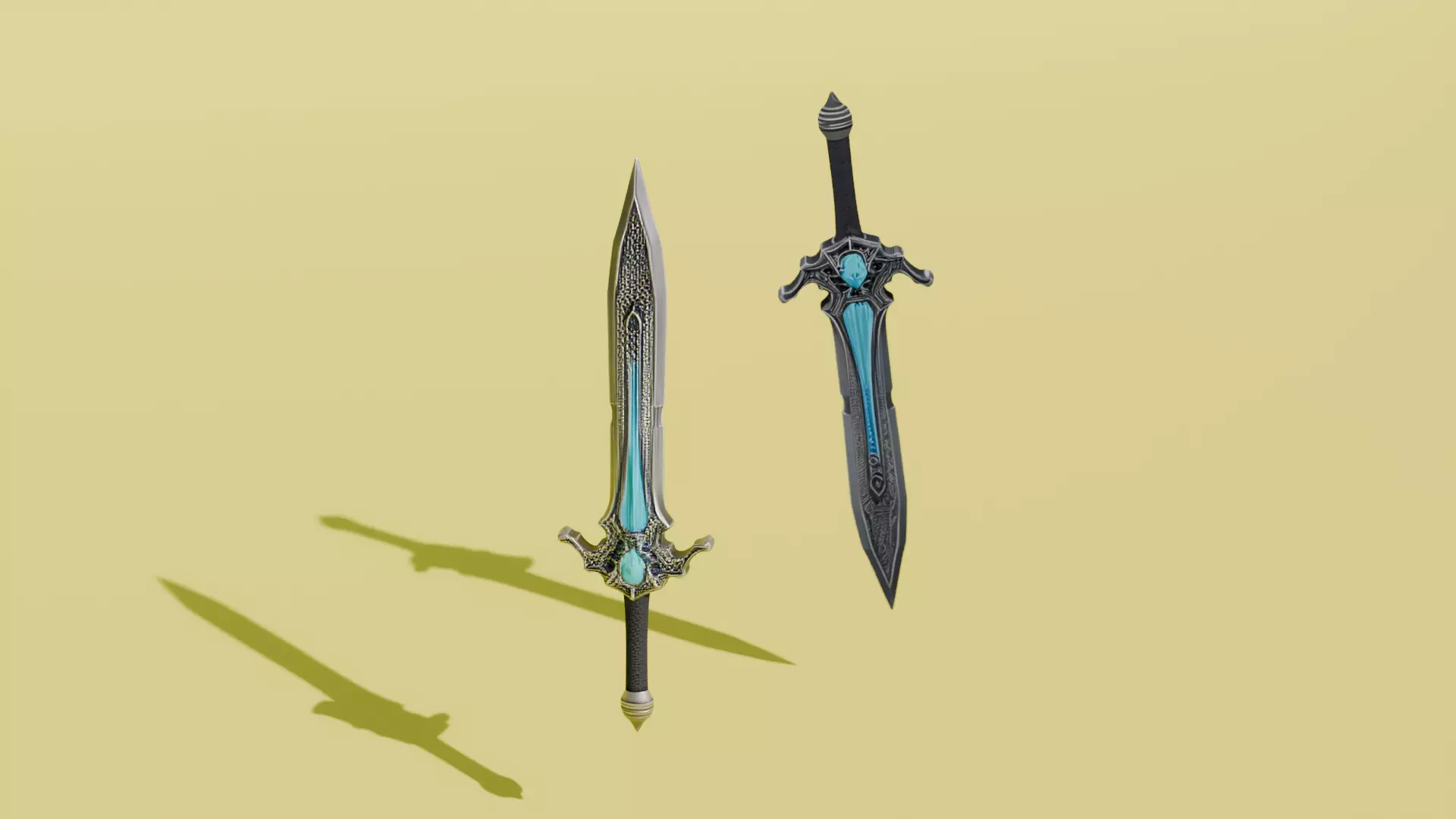 Fantasy Warrior Sword 3D Model  Game Ready PBR Textures 3D model_7