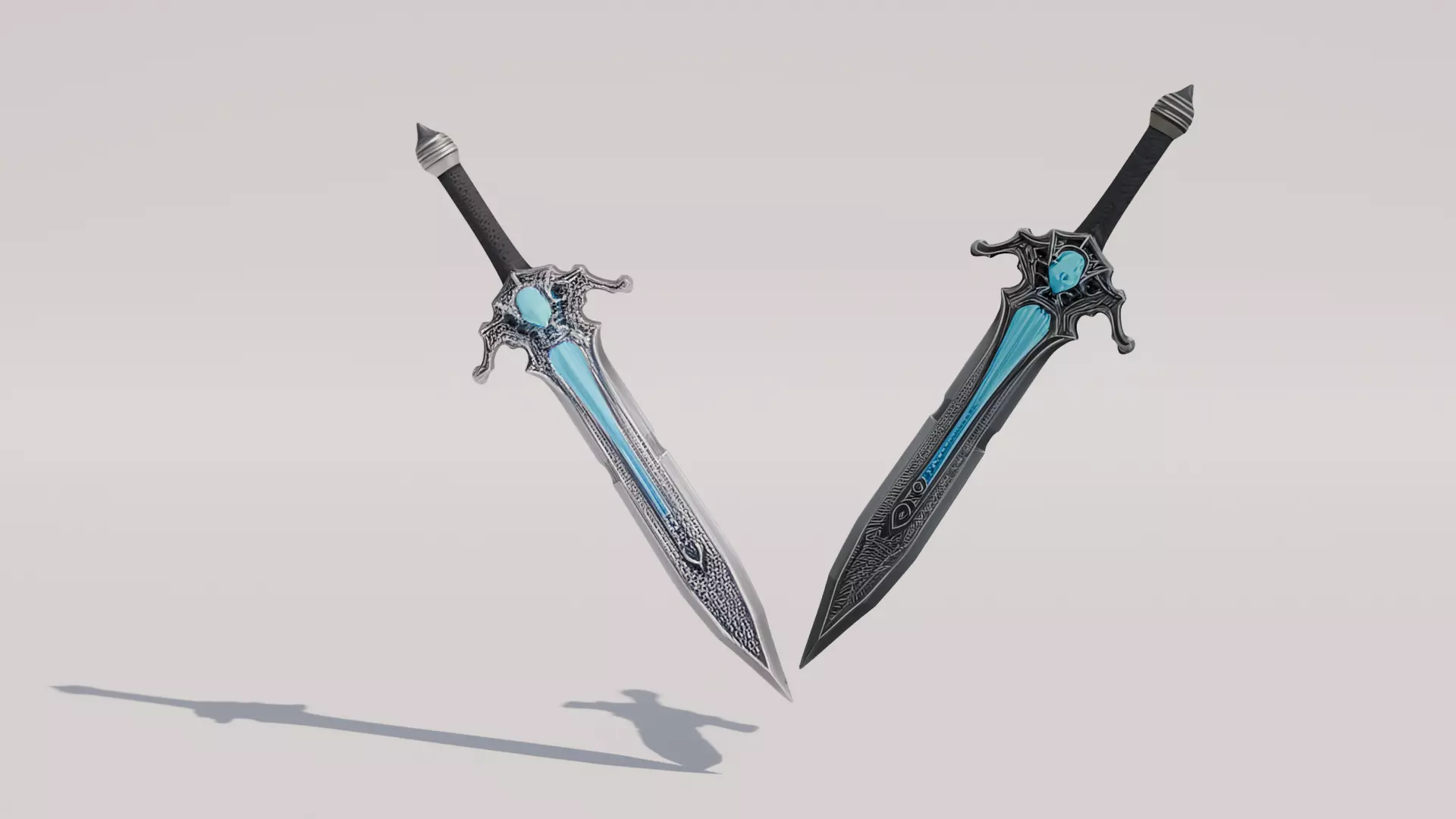 Fantasy Warrior Sword 3D Model  Game Ready PBR Textures 3D model_1