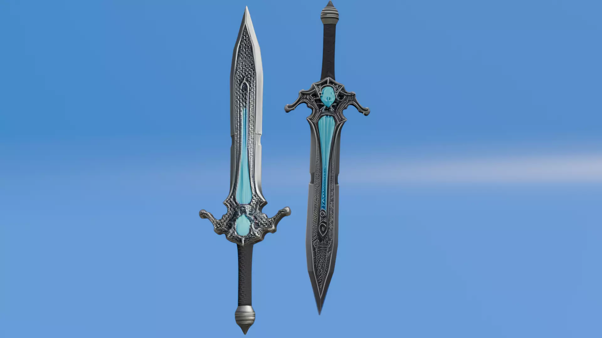 Fantasy Warrior Sword 3D Model  Game Ready PBR Textures 3D model_3