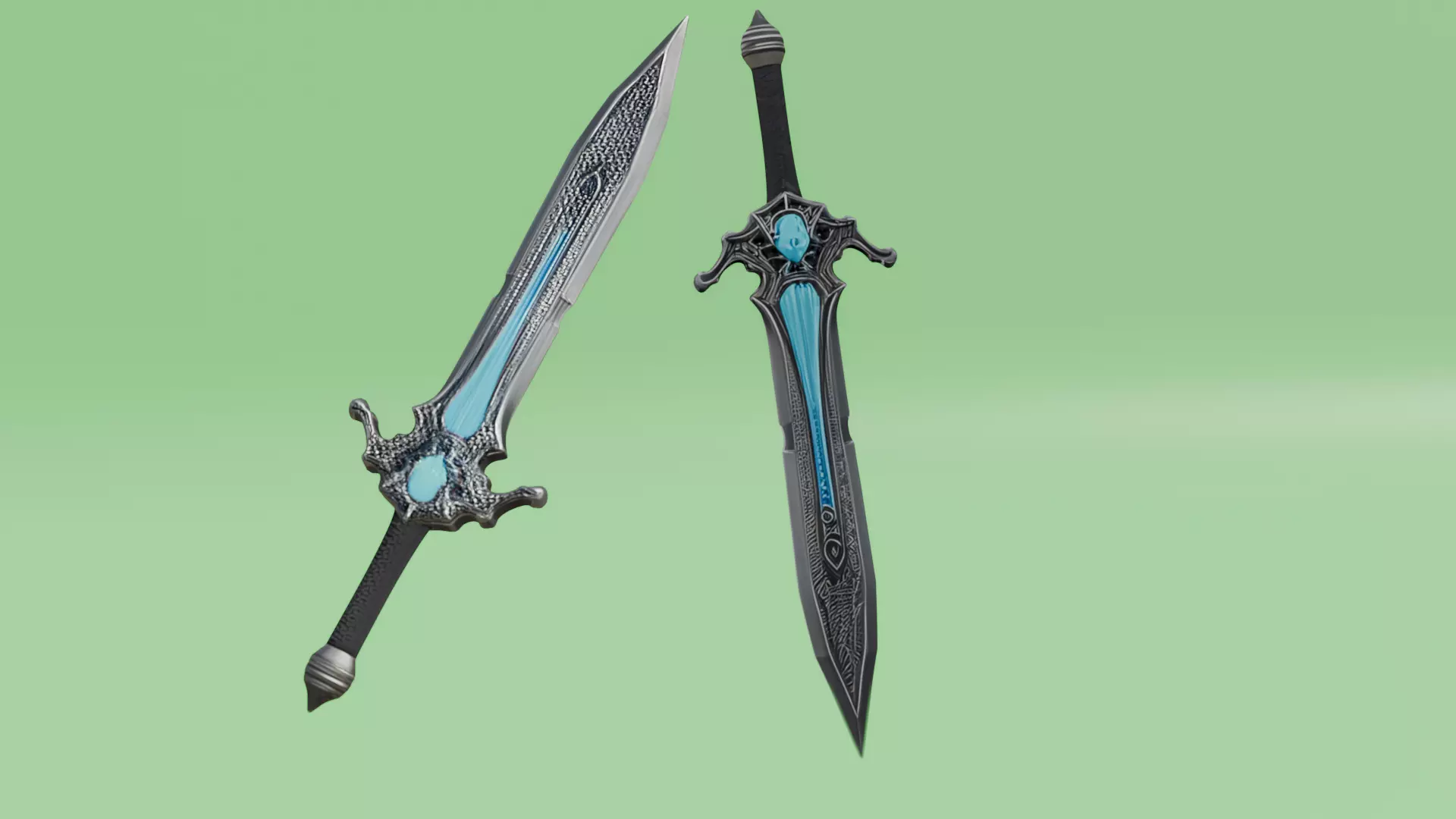 Fantasy Warrior Sword 3D Model  Game Ready PBR Textures 3D model_4