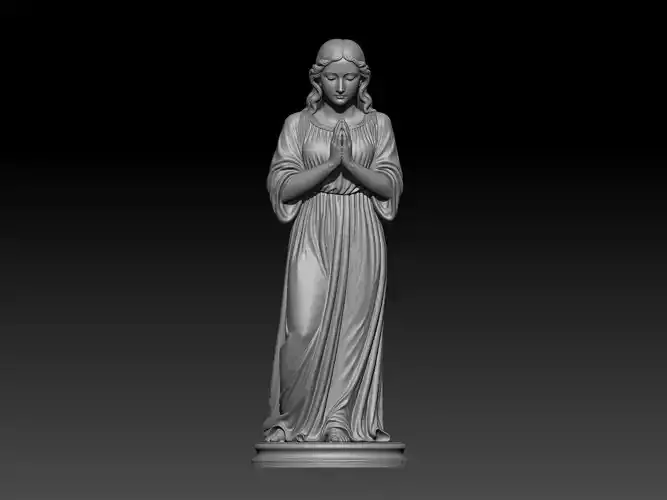 Praying Woman Statue 