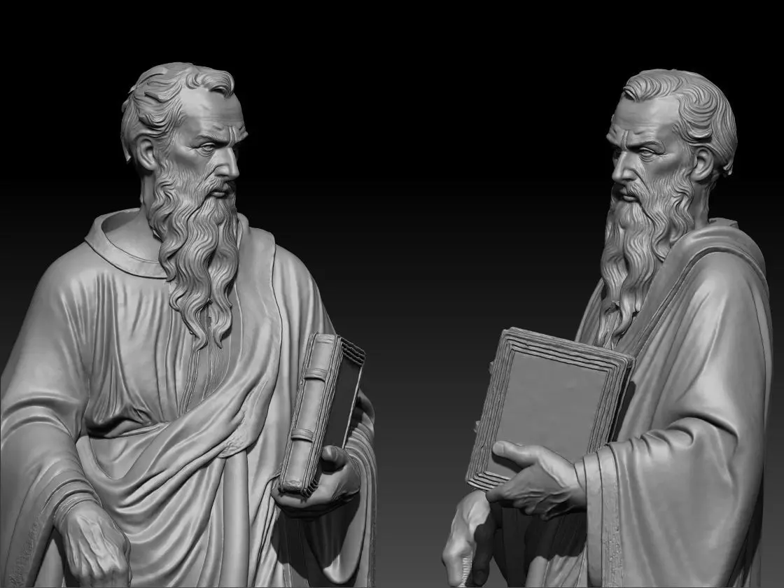 Saint Paul Statue  3D model_3