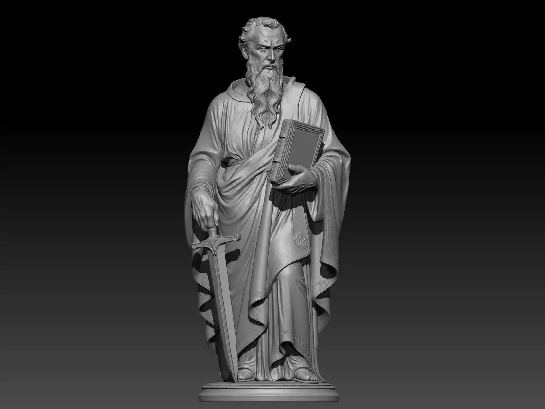 Saint Paul Statue  3D model_0