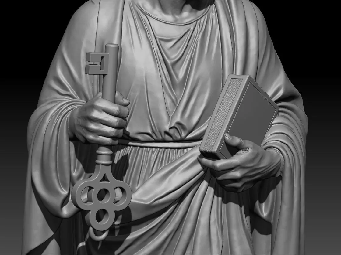 Saint Pete Statue  3D model_7