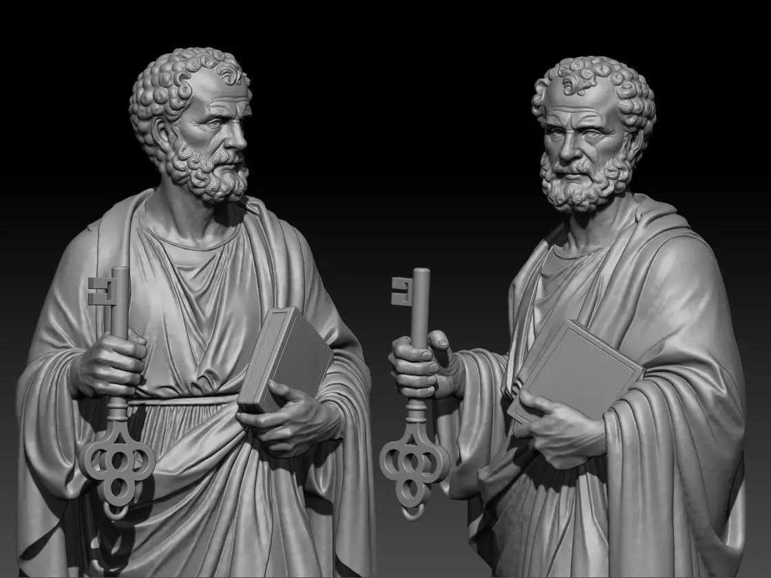 Saint Pete Statue  3D model_4