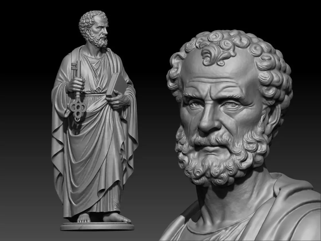 Saint Pete Statue  3D model_6