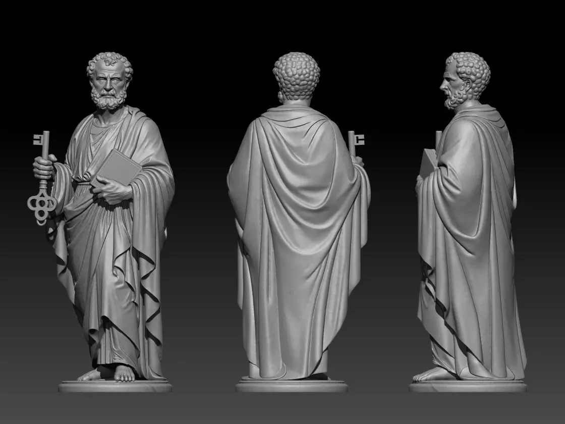 Saint Pete Statue  3D model_2