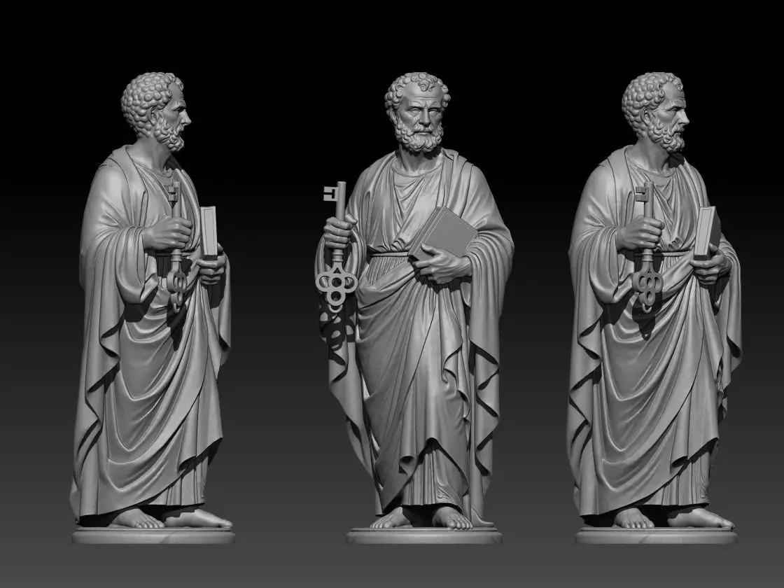 Saint Pete Statue  3D model_3