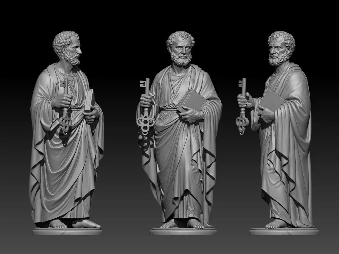 Saint Pete Statue  3D model_1