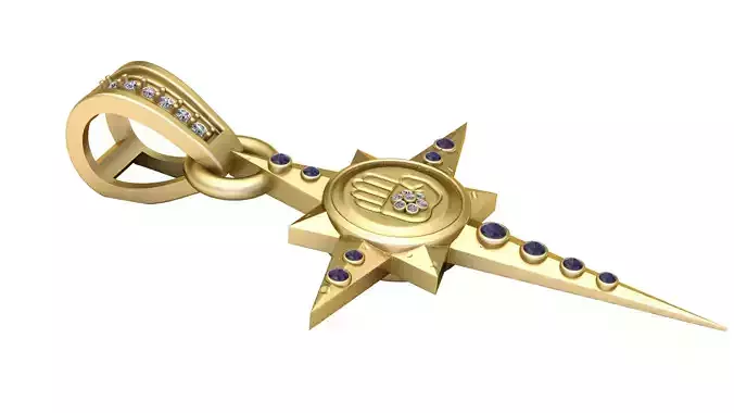 Northern Star Pendant 3D Printable Model