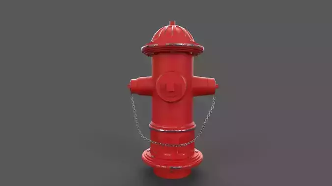 Fire Hydrant Low-poly 3D model
