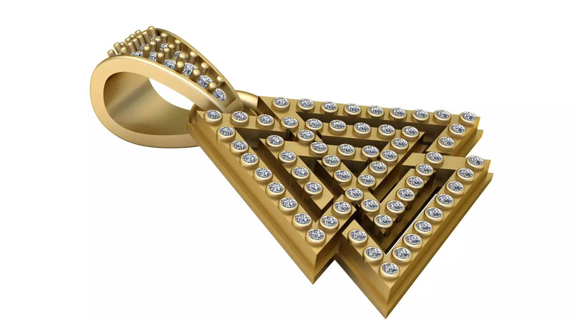 Interlocking Triangle Charm 3D Printable Model Free 3D print model