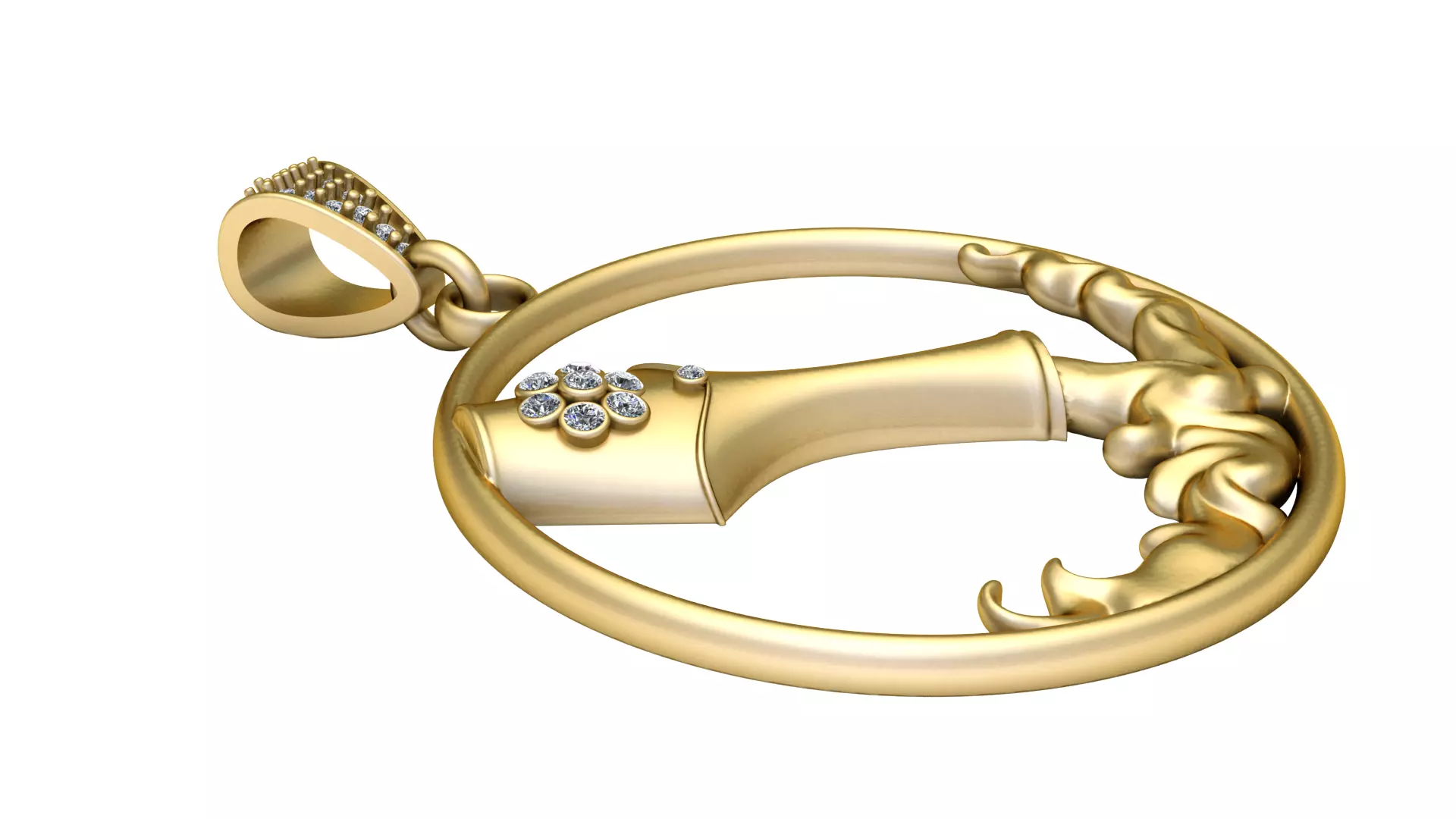 Flute Pendant 3D Printable Model 3D print model