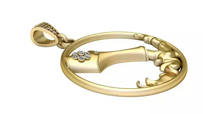 Flute Pendant 3D Printable Model