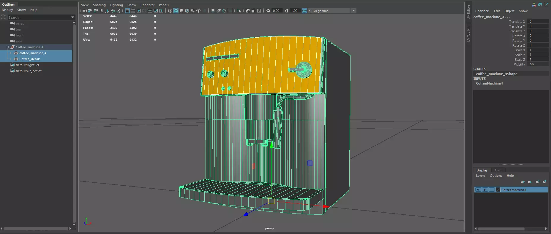 Coffee machine 5 PBR game ready Low-poly 3D model_11