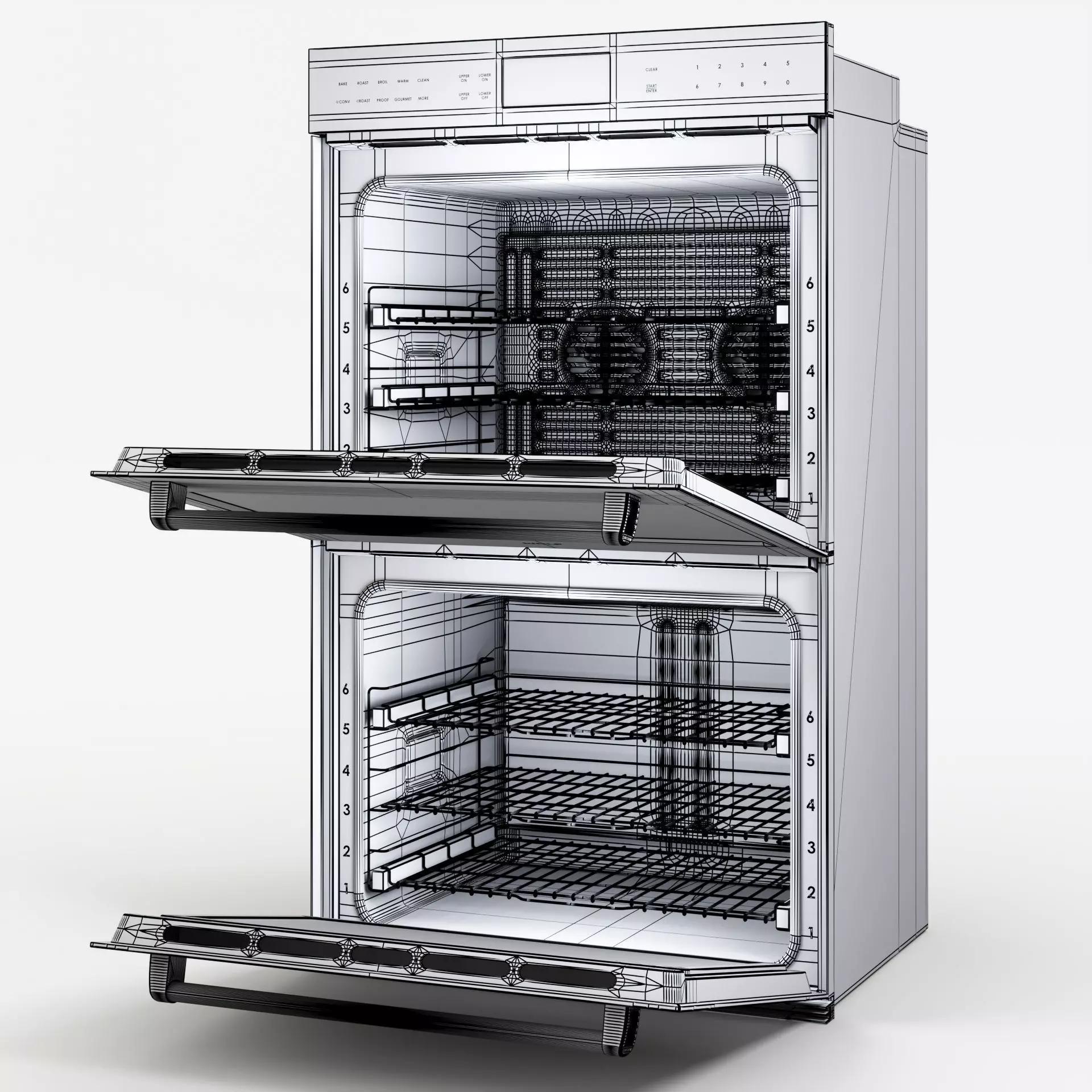 Wolf - Professional Oven E-Series double 3D model_13