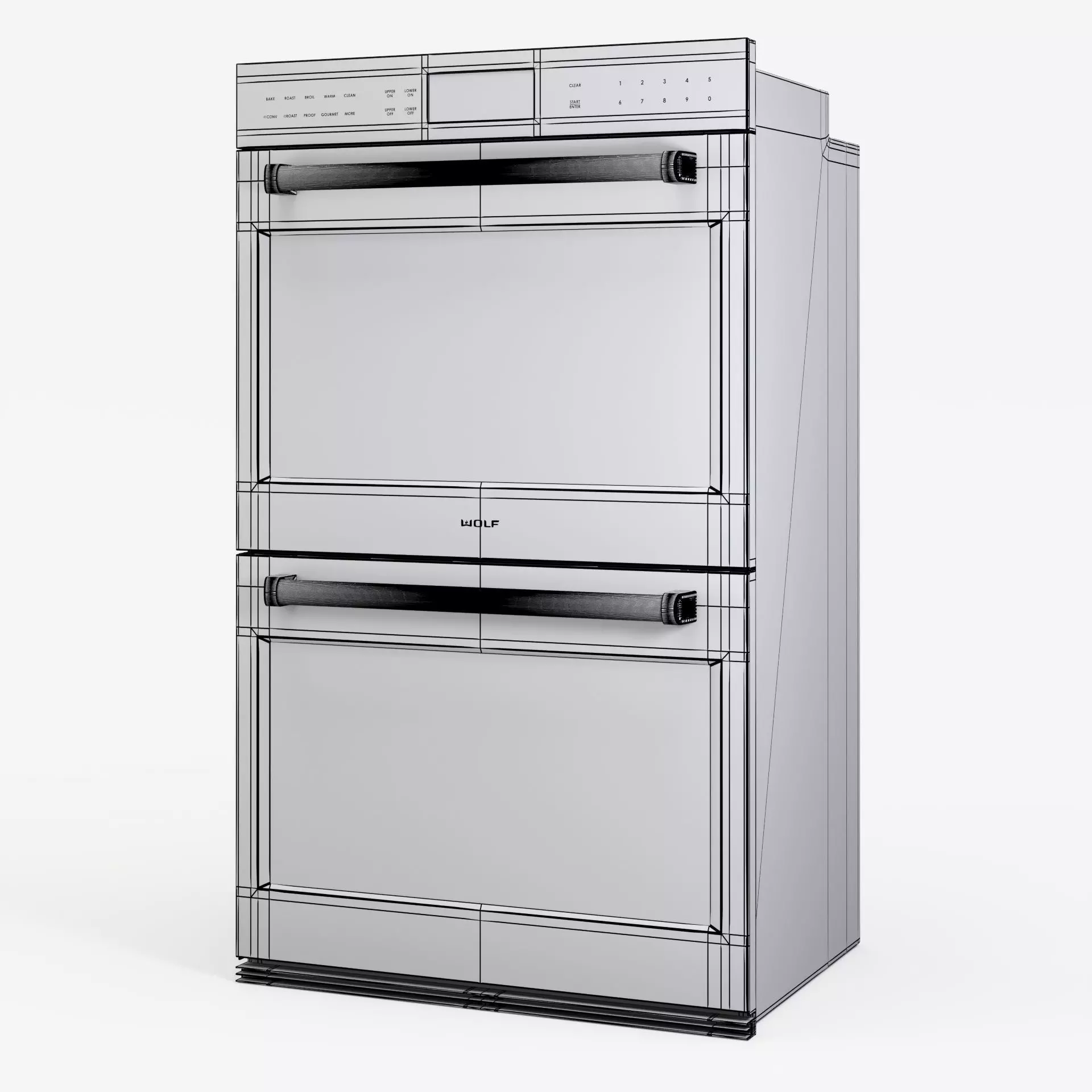 Wolf - Professional Oven E-Series double 3D model_12