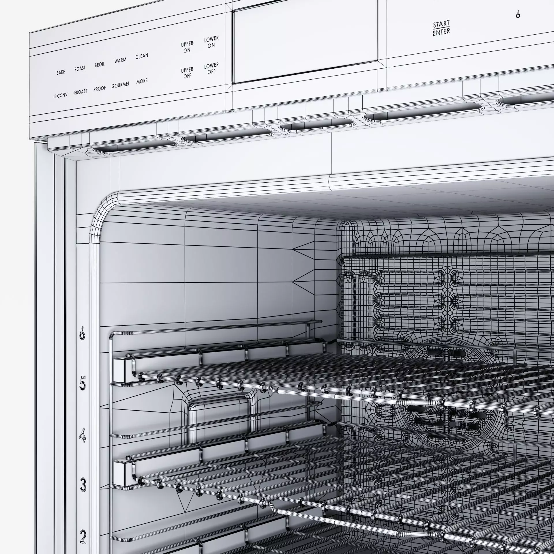 Wolf - Professional Oven E-Series double 3D model_14