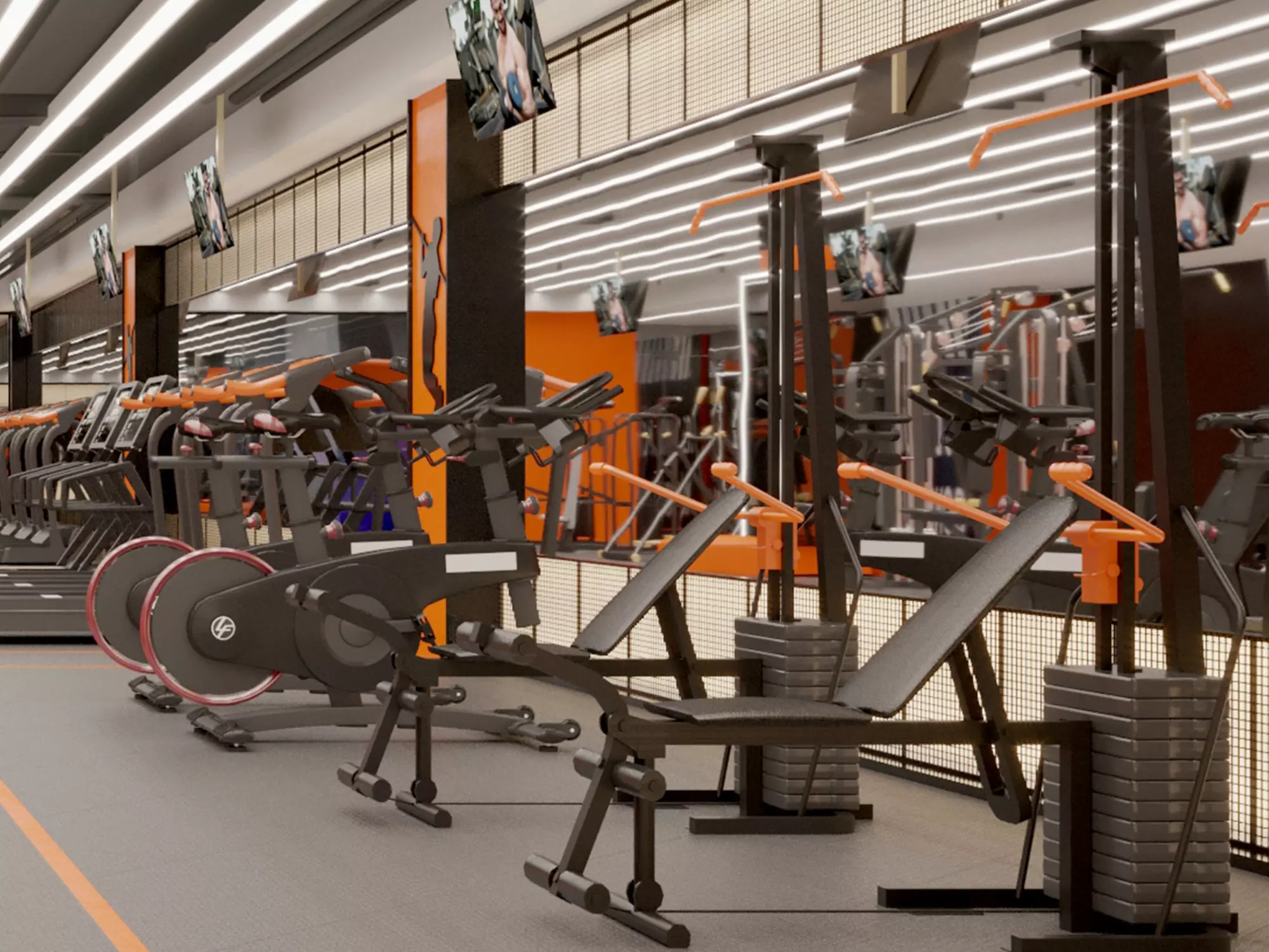 Gym Modern Design 3D model_1