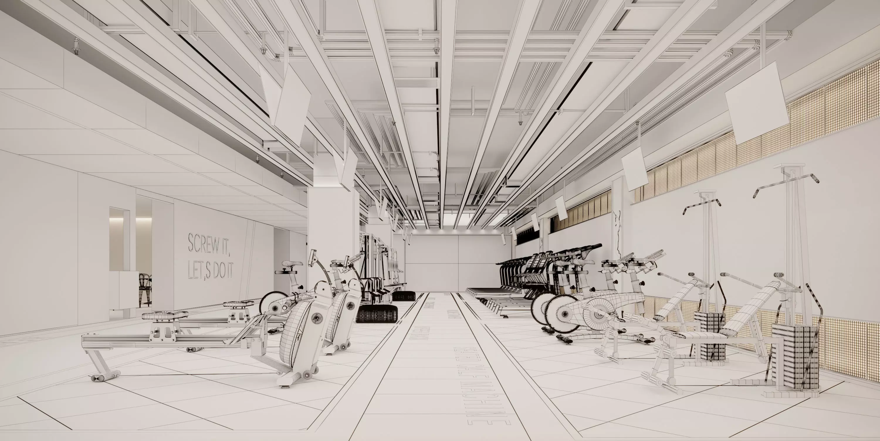 Gym Modern Design 3D model_5