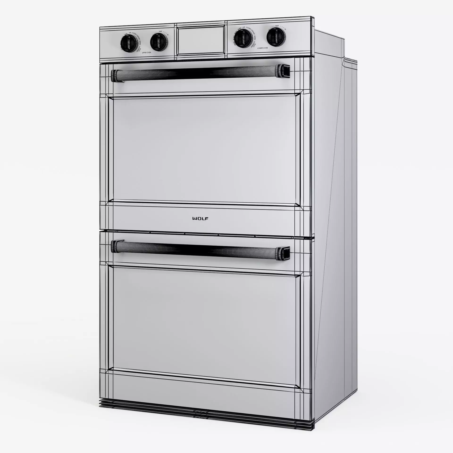 Wolf - Professional Oven M-Series double 3D model_12