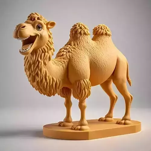 2306Laughing Camel  3D Printed Full Figure Statue
