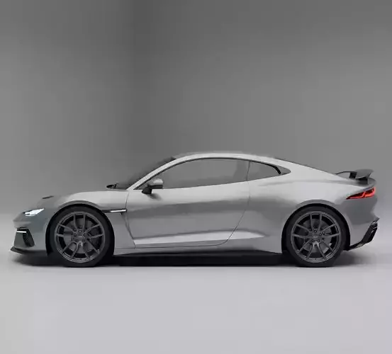 Modern Supercar  Low-poly 3D model 4