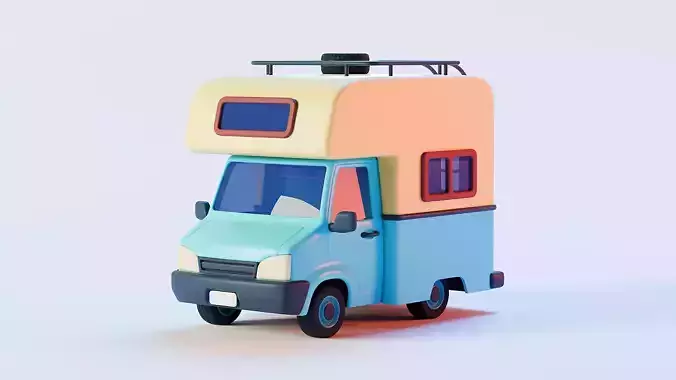 Stylized camper van
