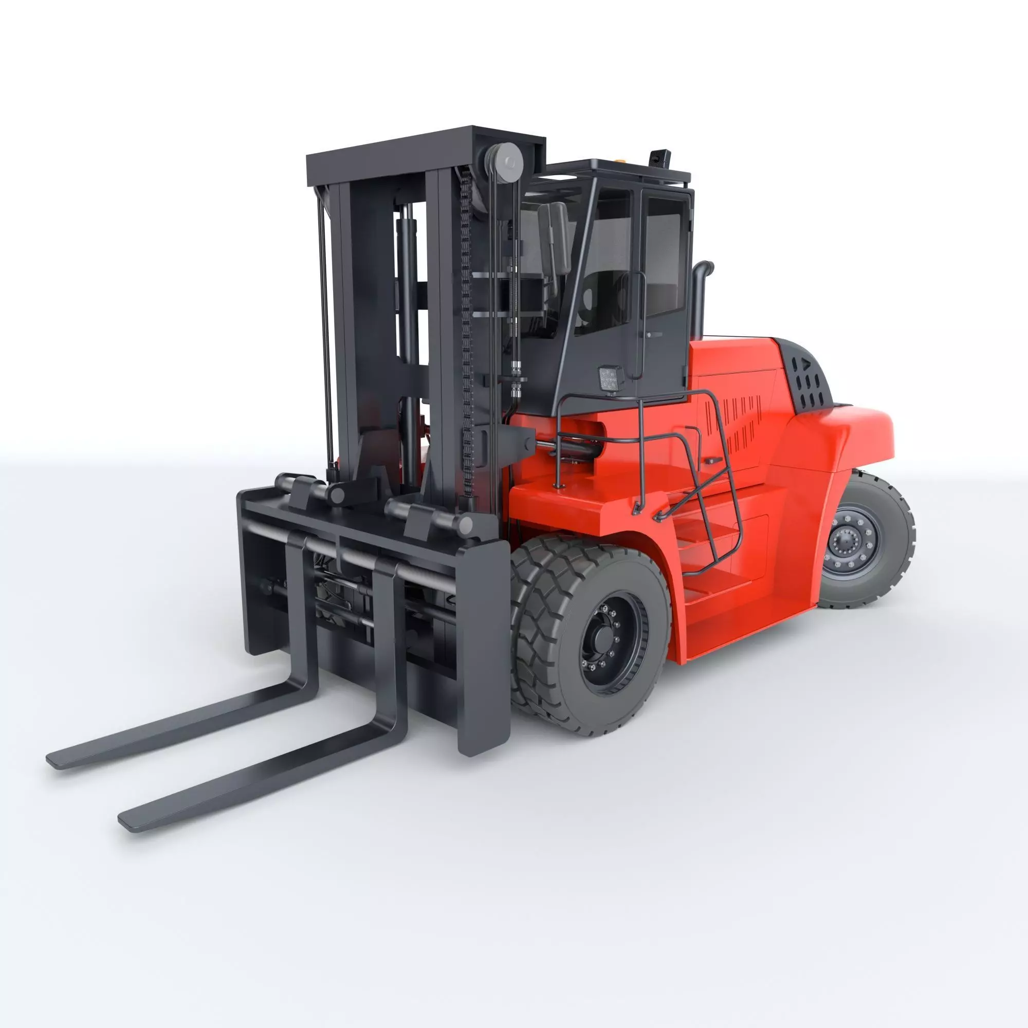 Huge Rigged Forklift 3D model_0