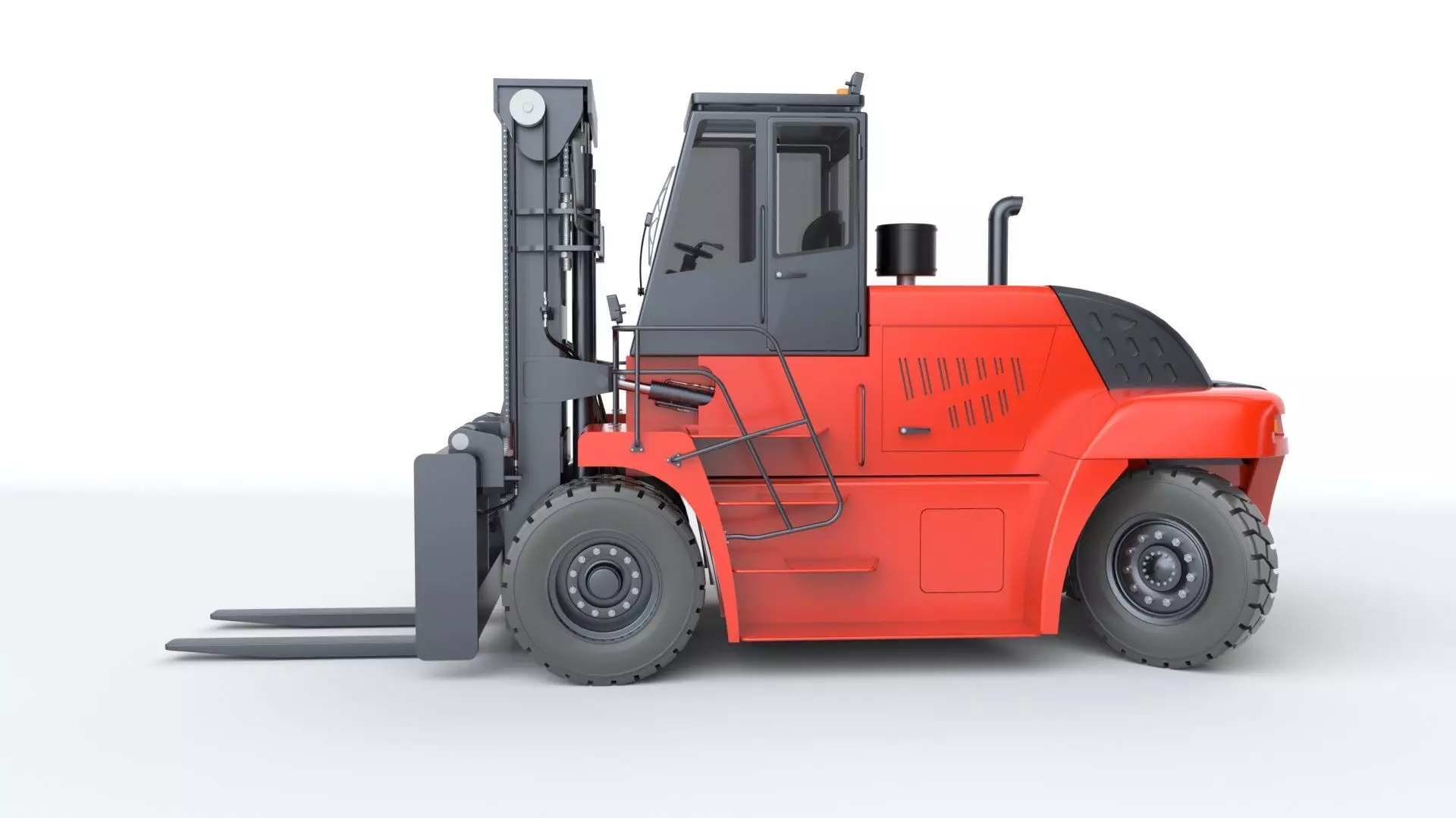 Huge Rigged Forklift 3D model_2