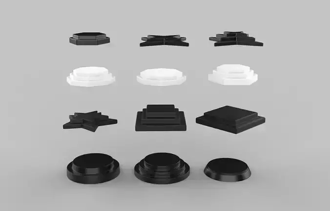 podium set 03 3D model