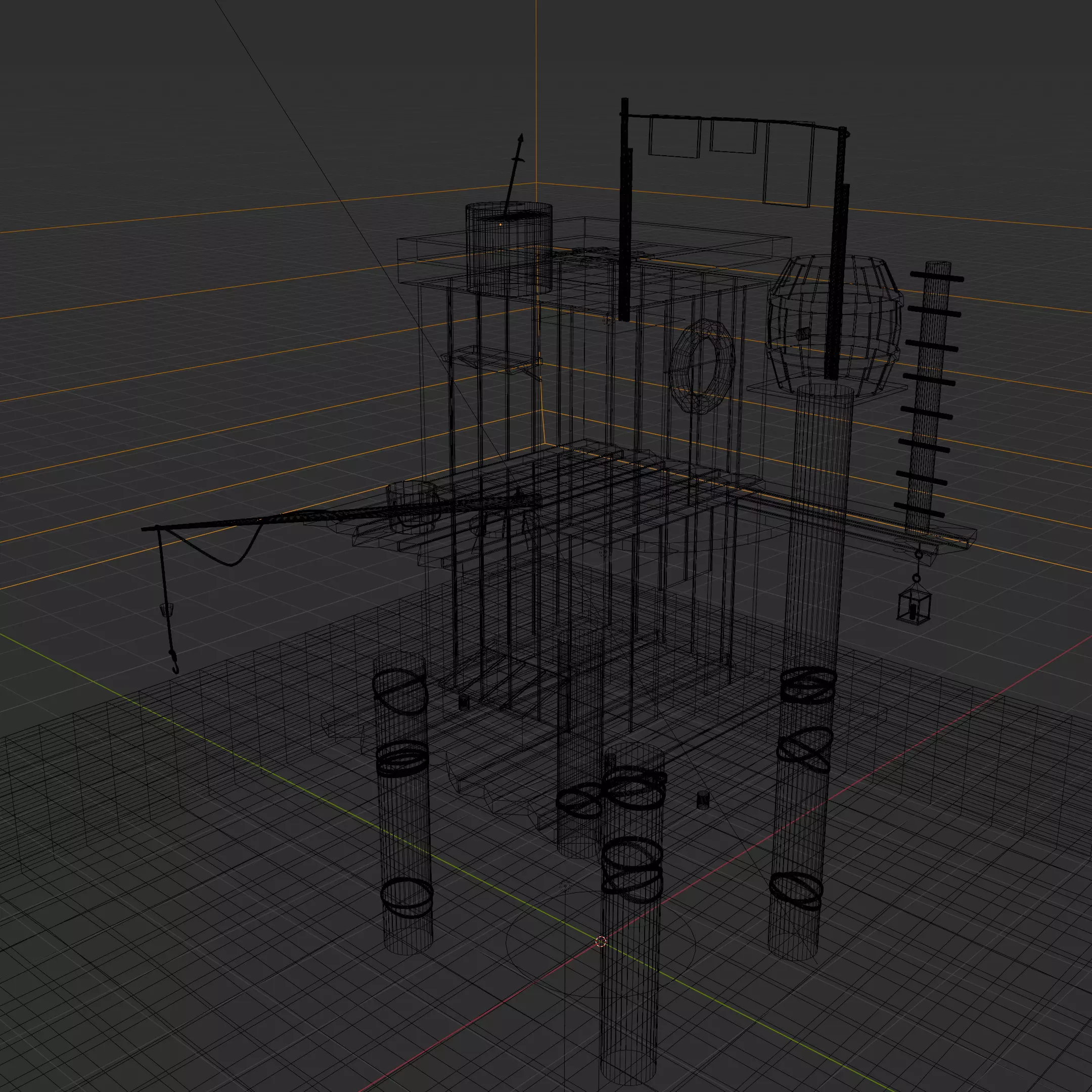 Low Poly Fishermans Hut - Stylized 3D Game Asset  Low-poly 3D model_5