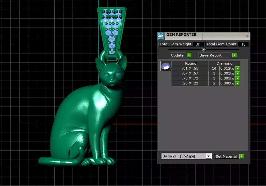 Sitting Cat Amulet Pendant 3D Printable Model 3D print model_4