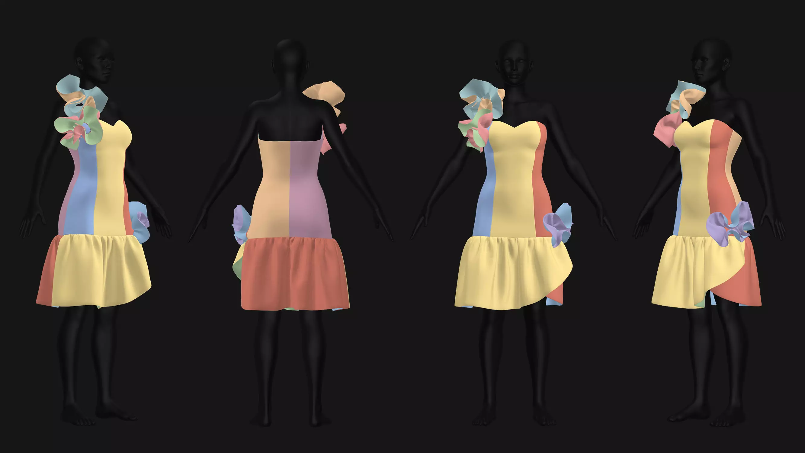 5 Female Outfit Collection 3D model_14