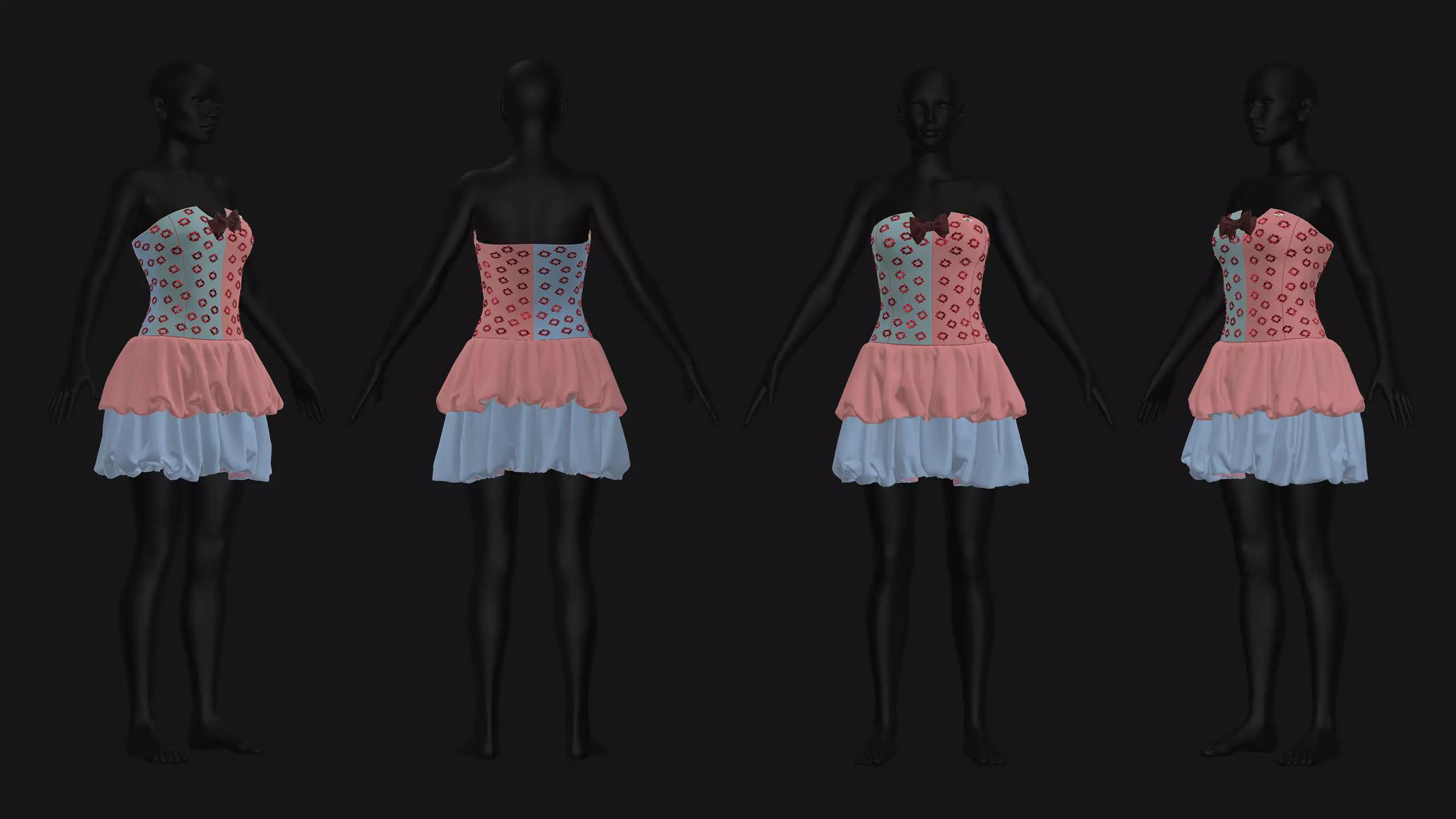 5 Female Outfit Collection 3D model_2