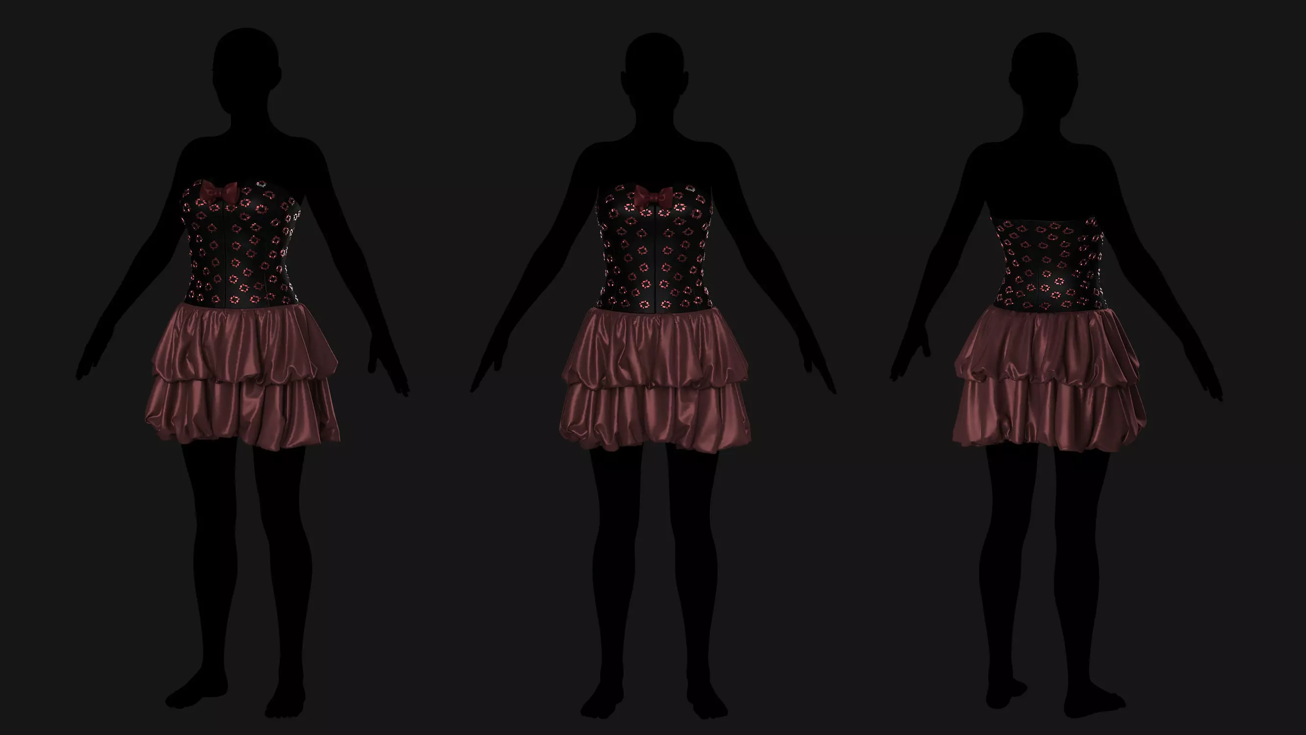 5 Female Outfit Collection 3D model_1