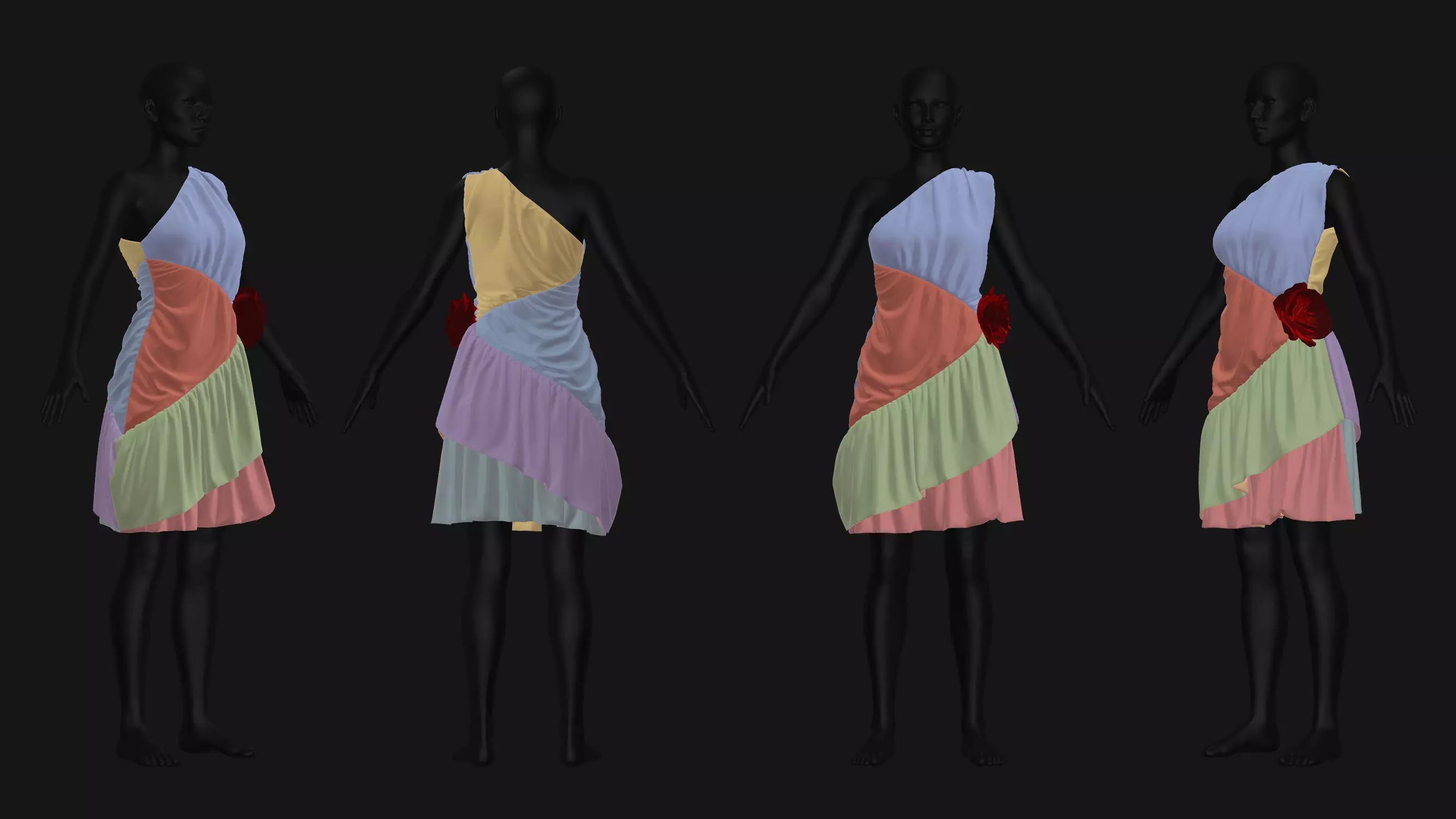 5 Female Outfit Collection 3D model_8
