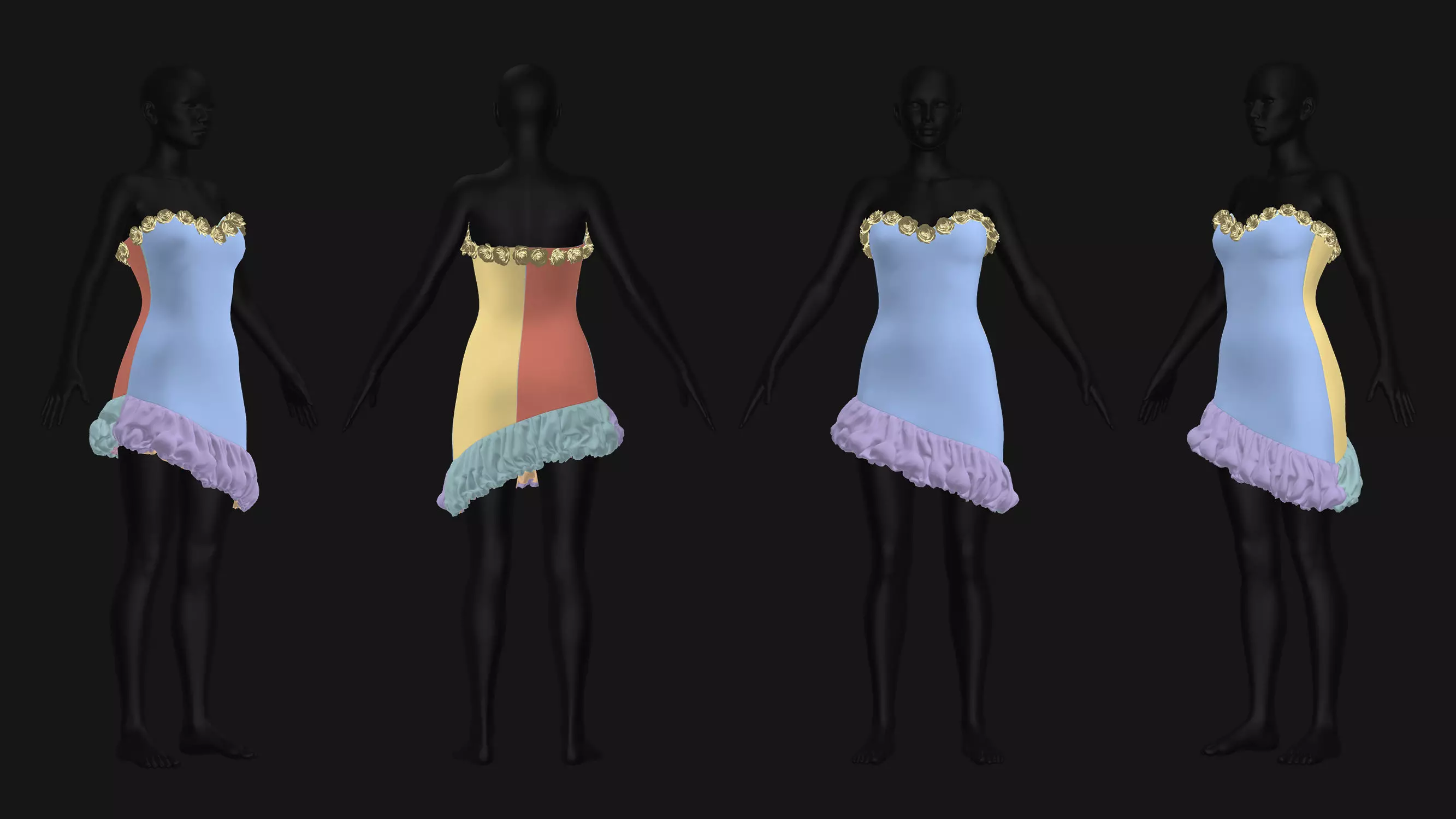 5 Female Outfit Collection 3D model_11