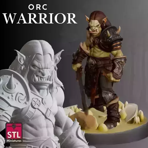 Orc Warrior STL Terrifying Battle
