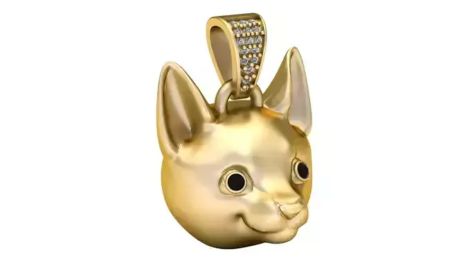 Chihuahua Dog Pendant 3D Printable Model