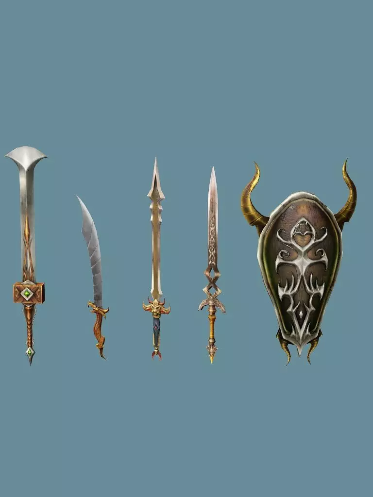 Medieval Polearms Weapon Pack 05 Low-poly 3D Model Low-poly 3D model_0