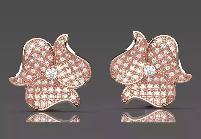 Earrings A Symbol of Shine and Flower Design model je 0133