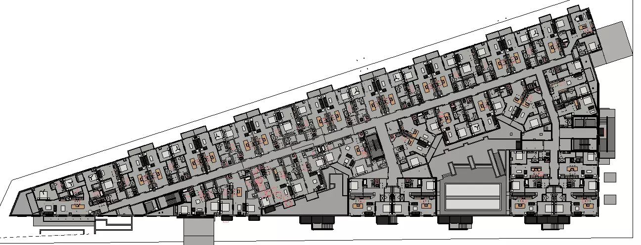 HIGH RISE ARCHITECTURAL REVIT MODEL FULLY FURNISHED 3D model_2