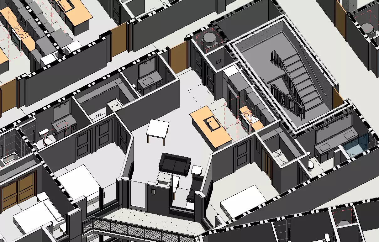 HIGH RISE ARCHITECTURAL REVIT MODEL FULLY FURNISHED 3D model_4