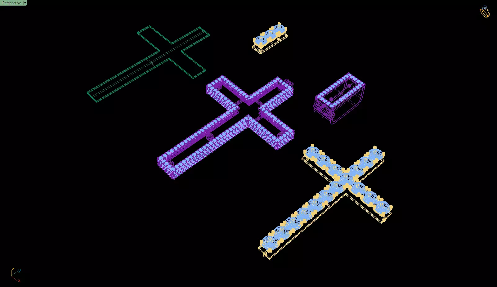 Custom Cross Diamond Pendant - Crucifixion Cross Necklace 3D print model_16