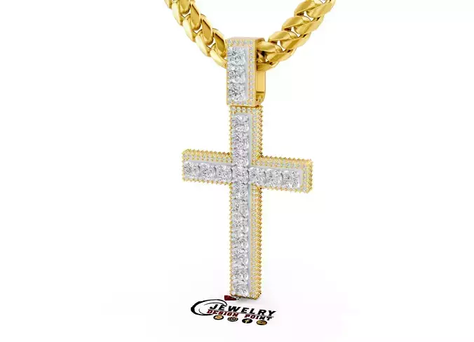 Custom Cross Diamond Pendant - Crucifixion Cross Necklace