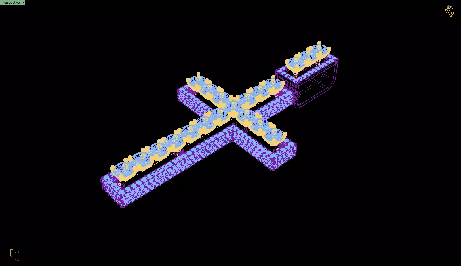 Custom Cross Diamond Pendant - Crucifixion Cross Necklace 3D print model_14